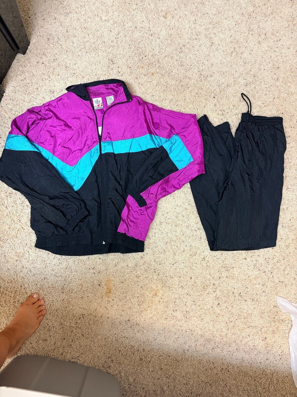 Vintage 90s USA Olympic JCPenney Tracksuit M Windbreaker Pants Colorblock